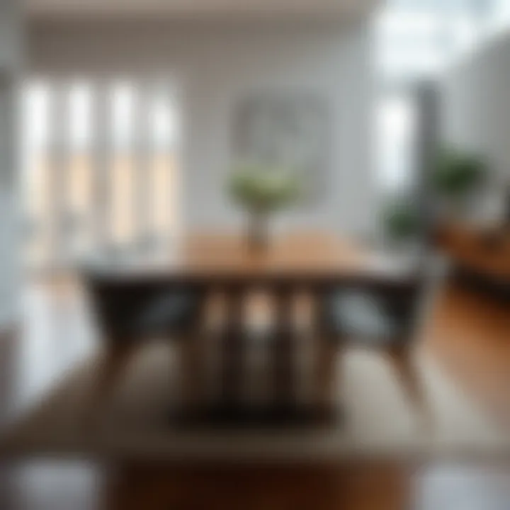 Dining table showcasing the functionality of the 15 by 15 frame