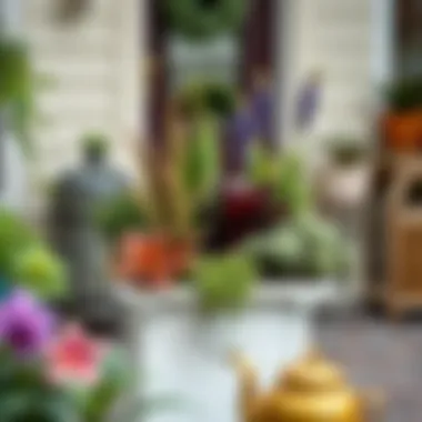 Diverse Species in a 10 x 10 Planter Elegant arrangement of plants in a 10 x 10 planter showcasing diverse species