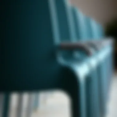 Material Quality of Walmart Stack Chairs Close-up view of stack chair material and texture