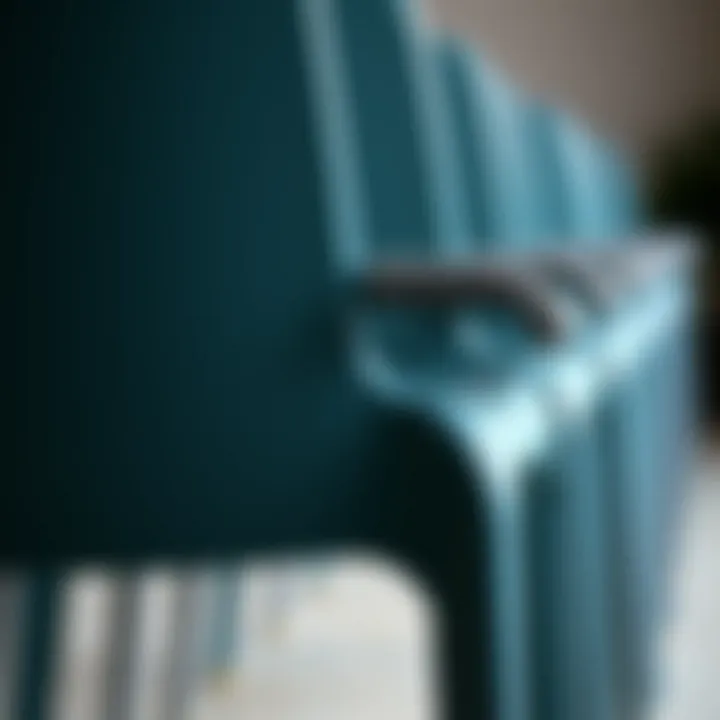 Material Quality of Walmart Stack Chairs Close-up view of stack chair material and texture