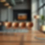 Sleek stack chairs arranged neatly in a modern living space