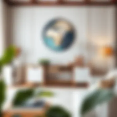Stylish Living Room Featuring the Console Table Stylish living room with walnut and white console table as a focal point