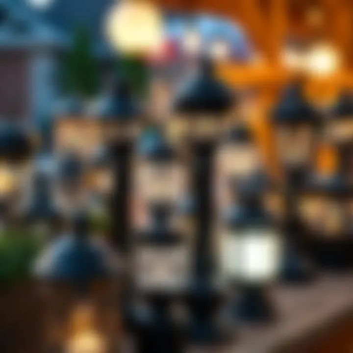 Variety of solar lantern styles on display