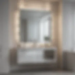 Elegant extra large medicine cabinet with mirrored doors and sleek design