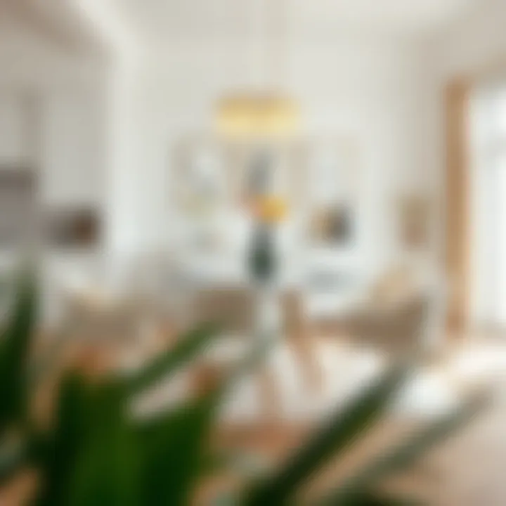 Harmonious Blend of White Dining Set and Decor Fashionable white dining room set harmonizing with contemporary decor