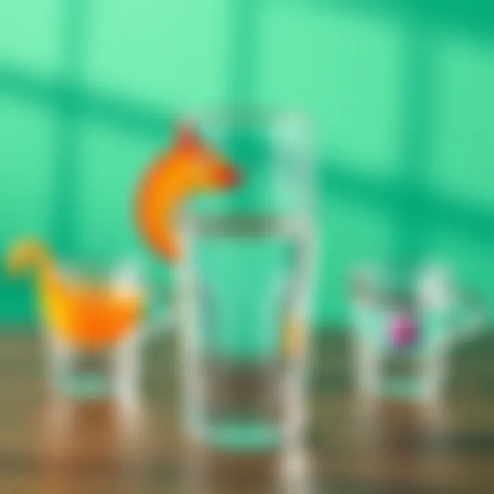 Playful Whimsy in Drinking Vessels A whimsical water glass set that brings fun to everyday hydration