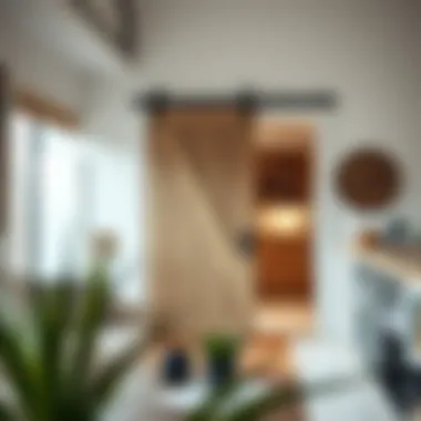 Functional Barn Door in Modern Home Functional barn door in a modern home