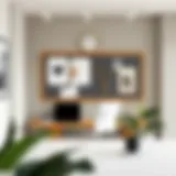 A modern bulletin board in a stylish office setting