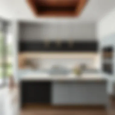 Contemporary kitchen layout showcasing seamless integration of technology