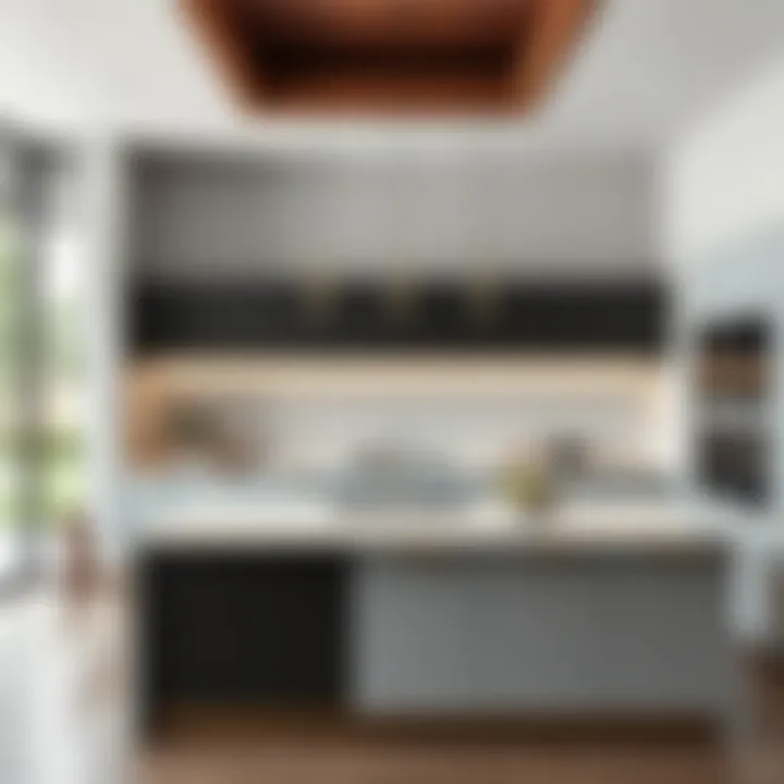 Contemporary kitchen layout showcasing seamless integration of technology