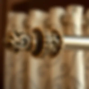 Close-up of intricate curtain rod design showcasing craftsmanship
