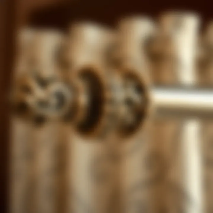 Close-up of intricate curtain rod design showcasing craftsmanship
