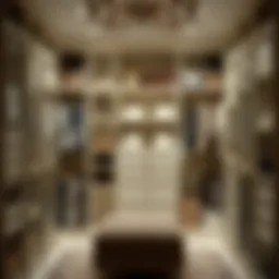 Elegant master closet design showcasing organizer kits