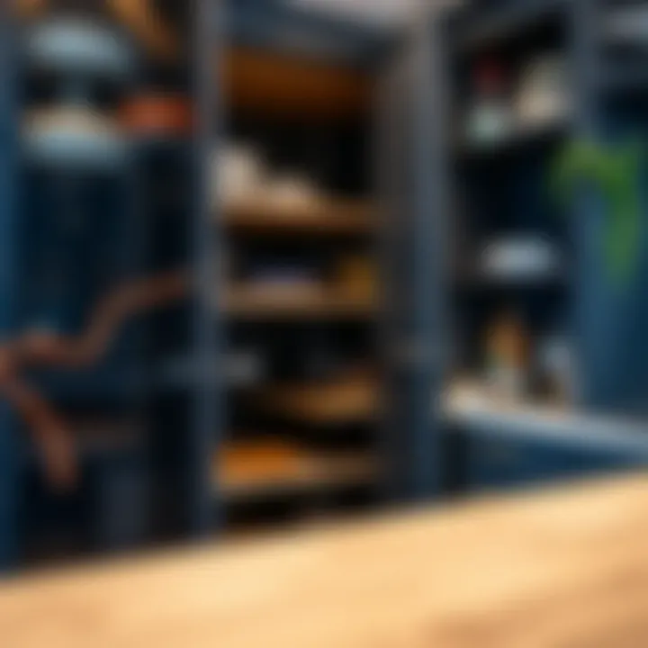 Installation of deep pantry pull-out shelves with attention to detail