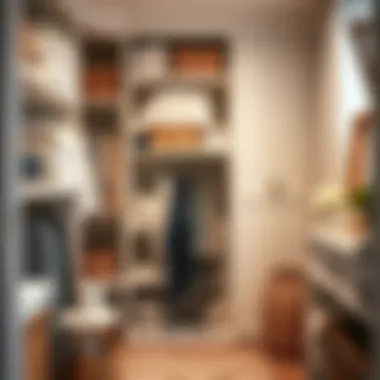 Visual representation of decluttering techniques for linen closets