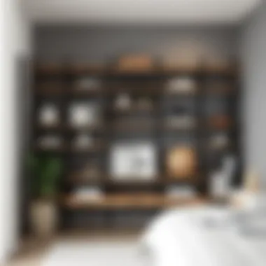 Elegant big shelf storage solution showcasing a minimalist design