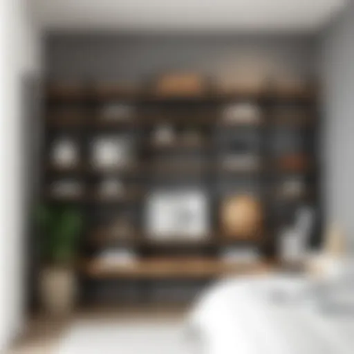 Elegant big shelf storage solution showcasing a minimalist design