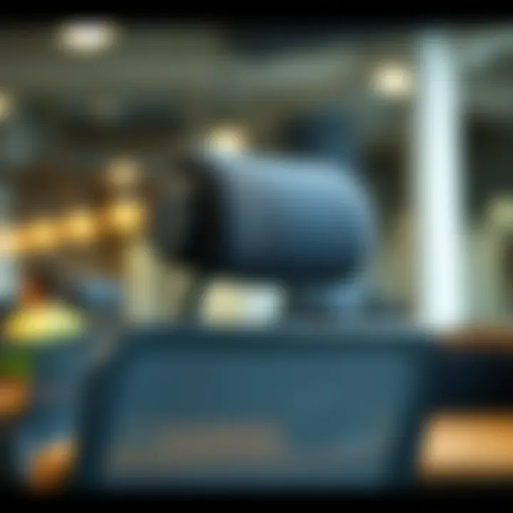 Close-up of chair features highlighting adjustable headrest