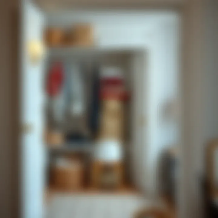 Enhanced Aesthetic with Organized Storage Organized closet with blanket storage bags enhancing aesthetics.