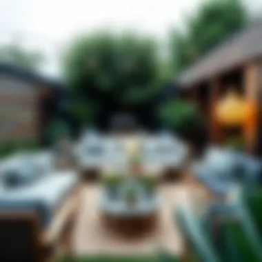 Stylish outdoor setup with curated furniture pieces