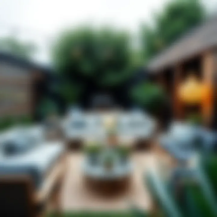 Stylish outdoor setup with curated furniture pieces