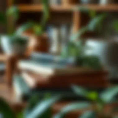 Inspiring Books for Plant Enthusiasts A selection of books on plant care and home gardening, showcasing tips and creative ideas