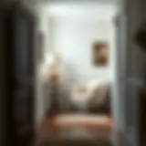 Elegant corner chair enhancing hallway decor