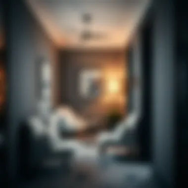 Stylish placement of corner chairs in hallways