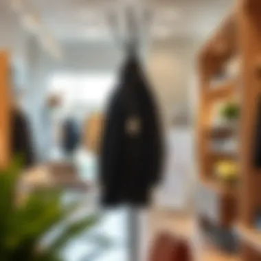 Versatile coat rack with customizable features in a retail environment