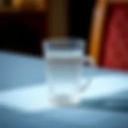 Elegant ribbed glass cup showcasing intricate design