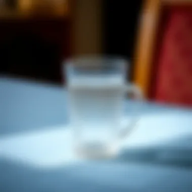 Elegant ribbed glass cup showcasing intricate design