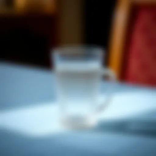 Elegant ribbed glass cup showcasing intricate design