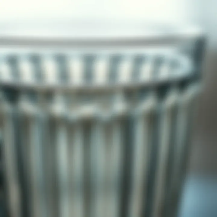 Close-up of ribbed texture highlighting craftsmanship