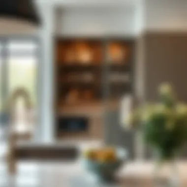 Modern Kitchen Aesthetic Stylish shallow wall pantry in a modern kitchen setting