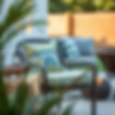 Stylish patio chair with a cushion that complements the outdoor decor