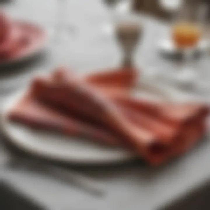 Variety of fabric choices for table settings