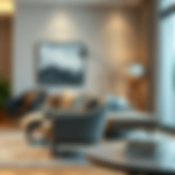 Elegant pairing of modern chairs in a stylish living room