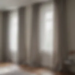 Elegant sheer curtains draping a modern window