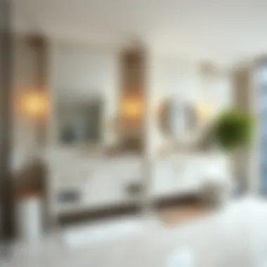 Luxurious Bathroom Transformation Luxurious over-the-sink cabinet transforming bathroom space