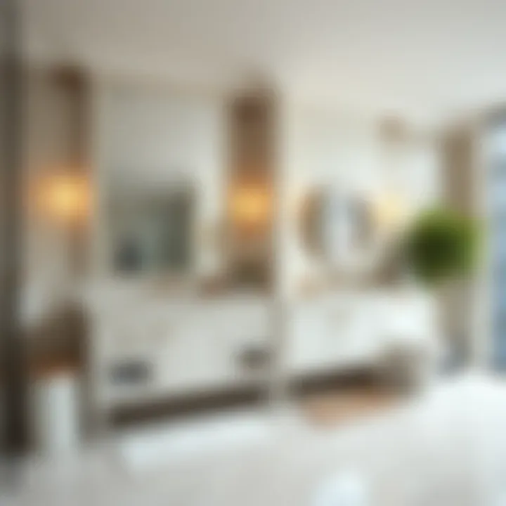 Luxurious Bathroom Transformation Luxurious over-the-sink cabinet transforming bathroom space