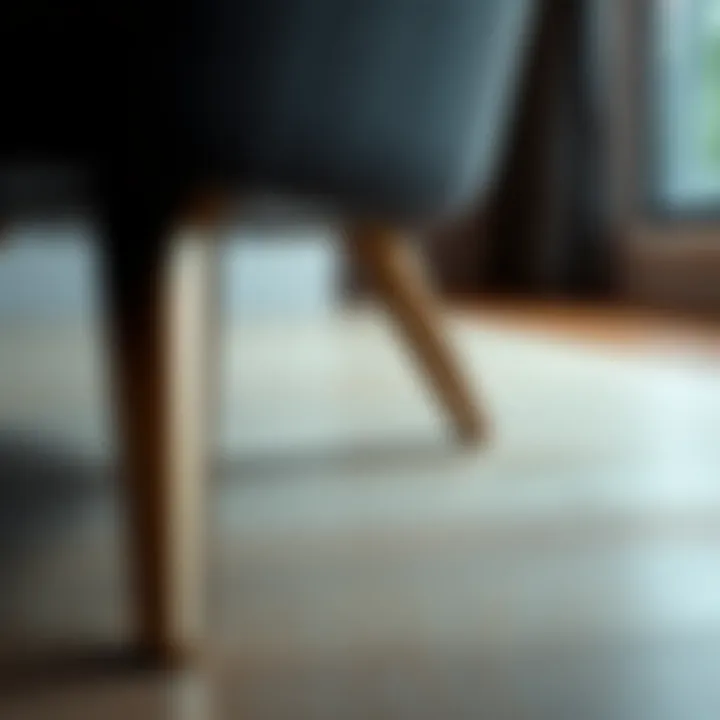 Modern metal accent chair legs with a sleek design