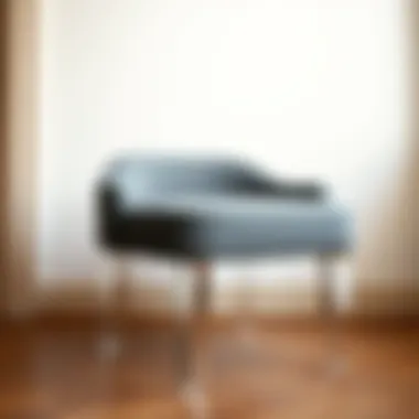 Stylish acrylic accent chair legs adding a contemporary flair