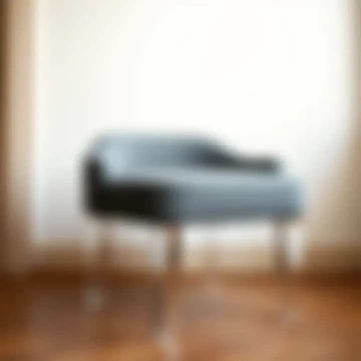 Stylish acrylic accent chair legs adding a contemporary flair