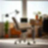 Stylish swivel desk chair with no wheels in a modern office setting