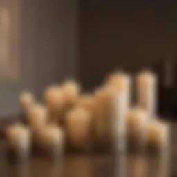 Elegant assortment of flameless pillar candles in various designs and sizes