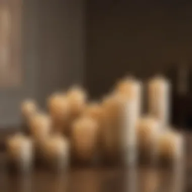 Elegant assortment of flameless pillar candles in various designs and sizes