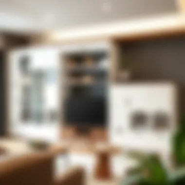 Stylish White Cubby Storage in Modern Living Room Stylish white cubby storage system in a modern living room