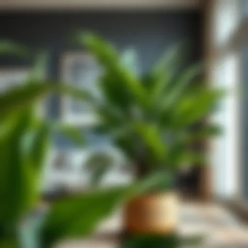 A lush faux plant in a decorative pot enhancing a modern living room