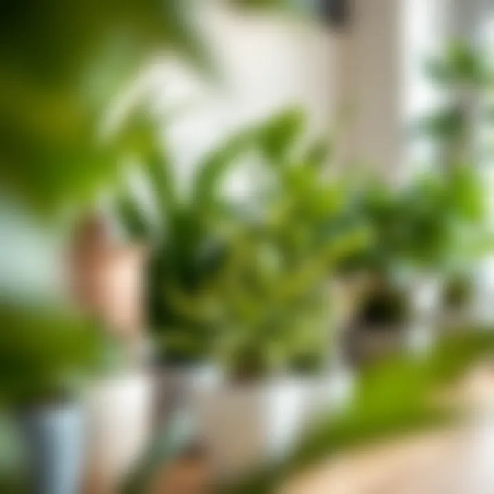 Stylish arrangement of faux plants in pots showcasing diverse styles