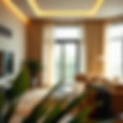 Elegant window sheers enhancing a modern living room's ambiance